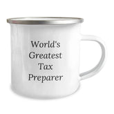 Funny World's Greatest Tax Preparer Gifts for Women Camping Mug, Perfect for Christmas Unique Gifts from Friends to Tax Preparer - Image 2
